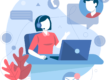 Free call center customer service business solutions vector