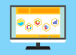 Free statistic survey website vector