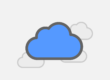 Free cloud storage icon vector