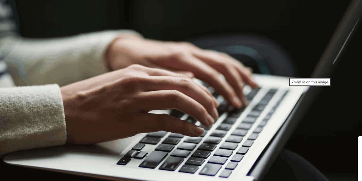 Person using laptop photo
