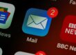 closeup of mail app icon on phone
